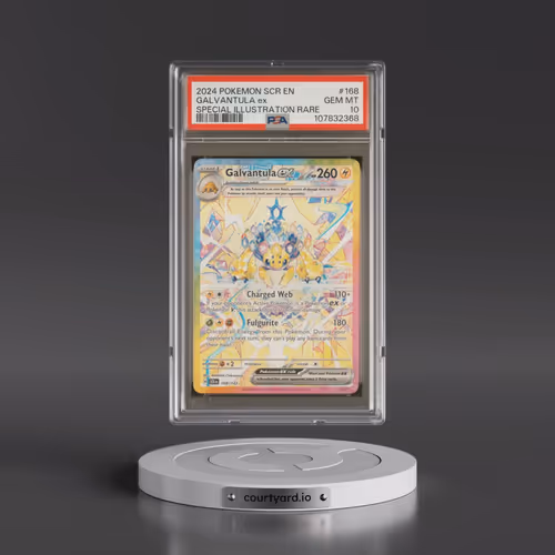 2024 Pokémon Scr EN-Stellar Crown #168 Galvantula EX - Holo Special Illustration Rare (PSA 10 GEM MI