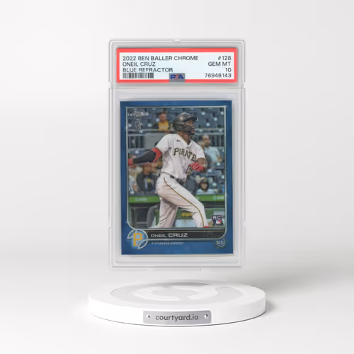 2022 Topps Chrome Ben Baller #128 Oneil Cruz - Blue Refractor (PSA 10 GEM MINT)