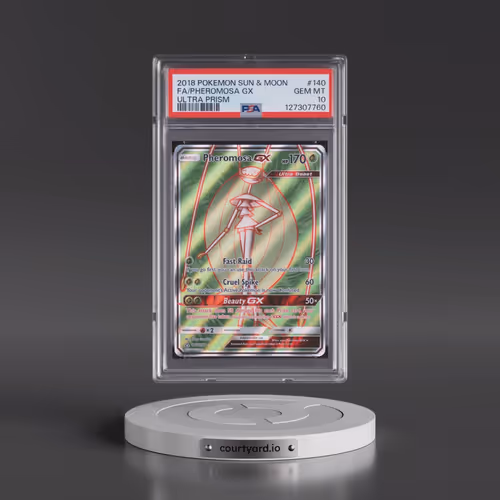 2018 Pokémon Sun & Moon Ultra Prism #140 Pheromosa GX - Holo Full Art (PSA 10 GEM MINT)