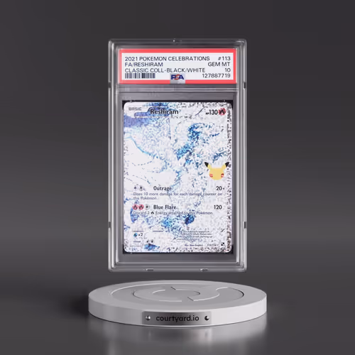 2021 Pokémon Celebrations Classic Collection #113 Reshiram - Full Art (PSA 10 GEM MINT)