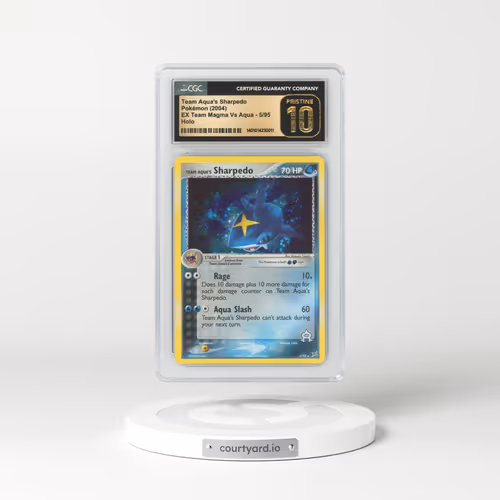 2004 EX Team Magma Vs Team Aqua #5 Team Aqua's Sharpedo - Holo (CGC 10 PRISTINE)