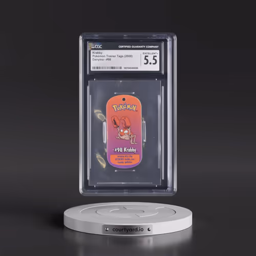 2000 Pokémon Trainer Tags (2000 Dairylea) - English #98 Krabby (CGC 5.5 EX+)