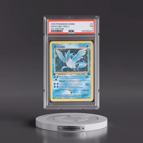 1999 Pokémon Fossil #2 Articuno - 1st Edition Holo (PSA 1 PR)