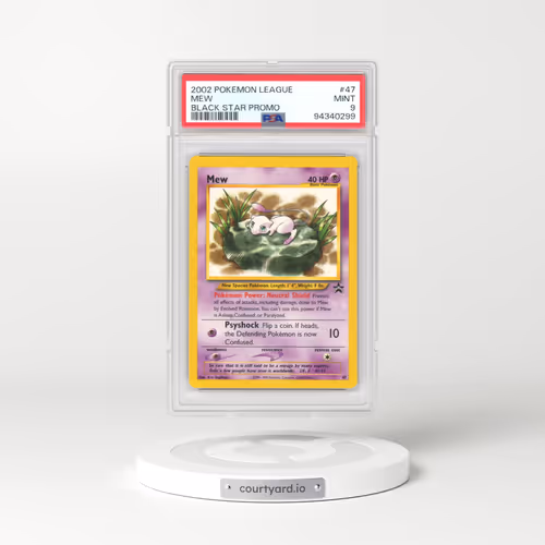 2002 Pokémon League Promo Black Star #47 Mew (PSA 9 MINT)