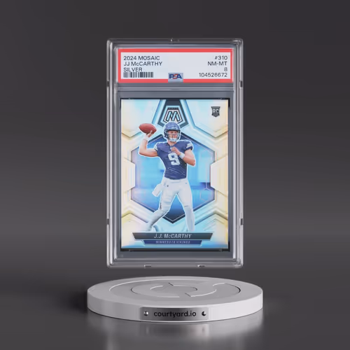 2024 Panini Mosaic #310 JJ McCarthy - Silver (PSA 8 NM-MT)