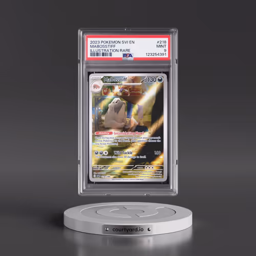 2023 Pokémon Svi EN-Scarlet & Violet #218 Mabosstiff - Illustration Rare (PSA 9 MINT)