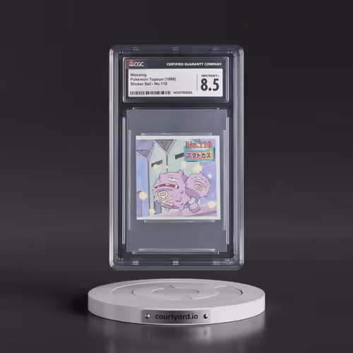 1998 Sticker Set (ã??ã??ã?? Top on back) #110 Weezing - (Painted Background) (CGC 8.5 NM-MT+)