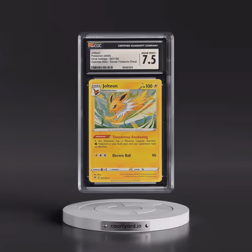 2020 Vivid Voltage #047/185 Jolteon - Eevee Treasure Chest Cosmos Holo (CGC 7.5 NM+)