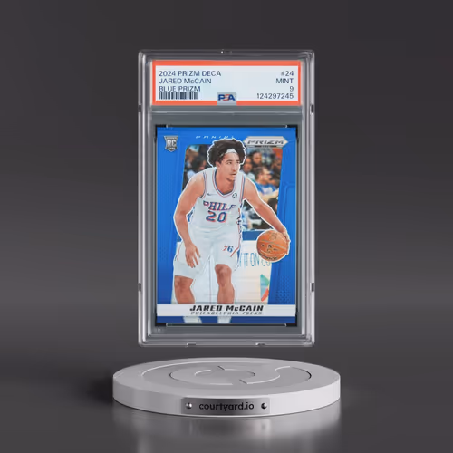 2024 Panini Prizm Deca #24 Jared McCain - Blue Prizm (PSA 9 MINT)