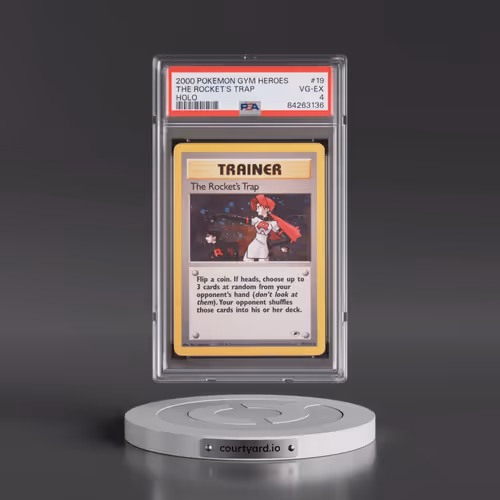 2000 Pokémon Gym Heroes #19 The Rocket's Trap - Holo (PSA 4 VG-EX)