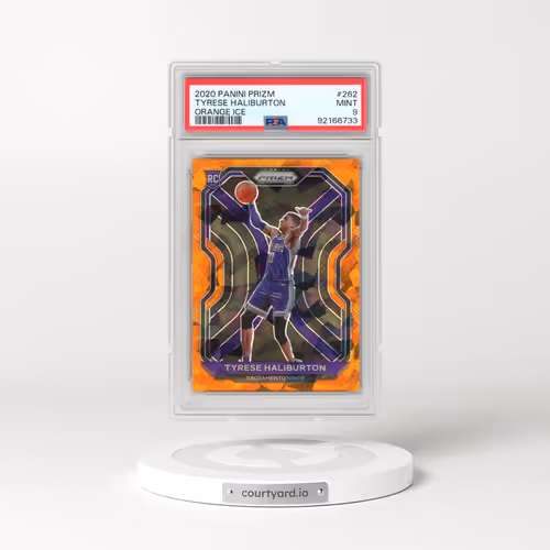 2020 Panini Prizm #262 Tyrese Haliburton - Orange Ice (PSA 9 MINT)
