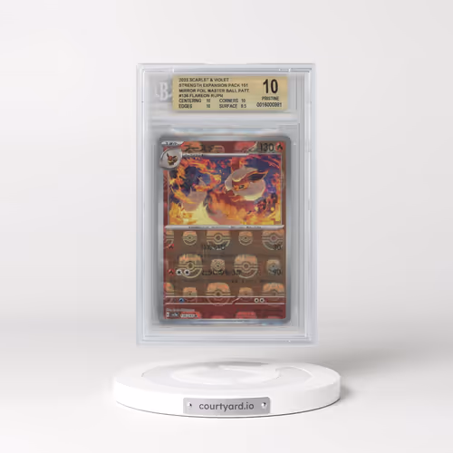2023 Pokémon Card 151 #136 Flareon - Reverse Holo Master Ball (BGS 10 PRISTINE)