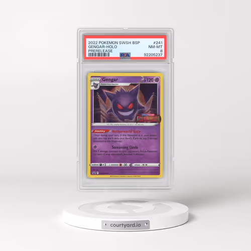 2022 Pokémon Swsh Black Star Promo #241 Gengar - Holo Prerelease (PSA 8 NM-MT)