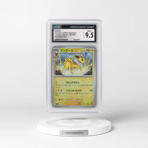 2024 High Class Pack: Terastal Fest ex - sv8a #051/187 Jolteon - Poké Ball Holo (CGC 9.5 MINT+)