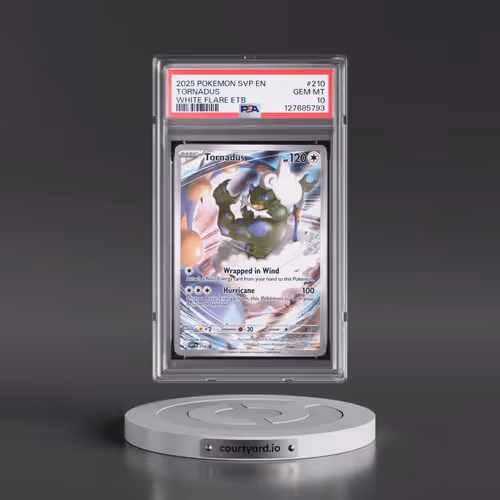 2025 Pokémon Svp EN-SV Black Star Promo #210 Tornadus - White Flare Elite Trainer Box (PSA 10 GEM MI