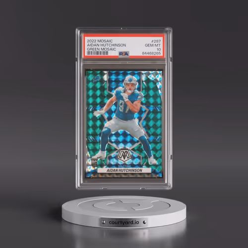 2022 Panini Mosaic #287 Aidan Hutchinson - Green Mosaic (PSA 10 GEM MINT)