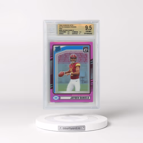 2024 Panini Donruss #389 Jayden Daniels - Optic Preview-Pink (BGS 9.5 GEM MINT)