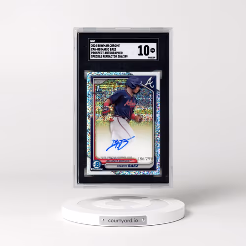 2024 Bowman Chrome #CPA-MB Mario Baez - Pros. Auto. Speck. Ref. (SGC 10 GEM MINT)