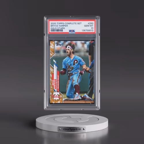 2020 Topps Complete Set #250 Bryce Harper - Gold Stars (PSA 10 GEM MINT)