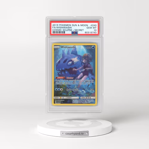 2019 Pokémon Sun & Moon Cosmic Eclipse #240 Wishiwashi - Full Art Secret (PSA 10 GEM MINT)