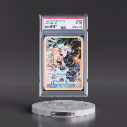 2022 Pokémon Sword & Shield Lost Origin #TG05 Pikachu - Full Art (PSA 8 NM-MT)