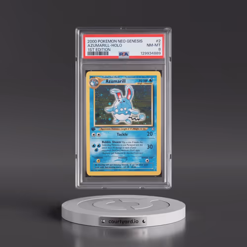 2000 Pokémon Neo Genesis #2 Azumarill - 1st Edition Holo (PSA 8 NM-MT)