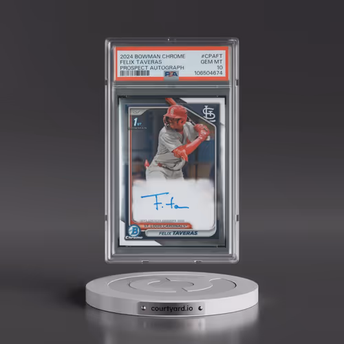 2024 Bowman Chrome Prospect Autographs #CPAFT Felix Taveras (PSA 10 GEM MINT)