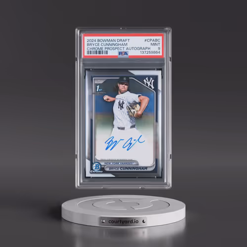 2024 Bowman Draft Chrome Prospect Autographs #CPABC Bryce Cunningham (PSA 9 MINT)