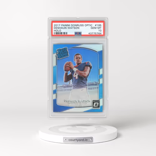 2017 Panini Donruss Optic #195 Deshaun Watson - Holo (PSA 10 GEM MINT)