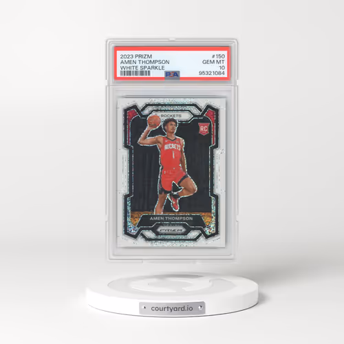 2023 Panini Prizm #150 Amen Thompson - White Sparkle (PSA 10 GEM MINT)