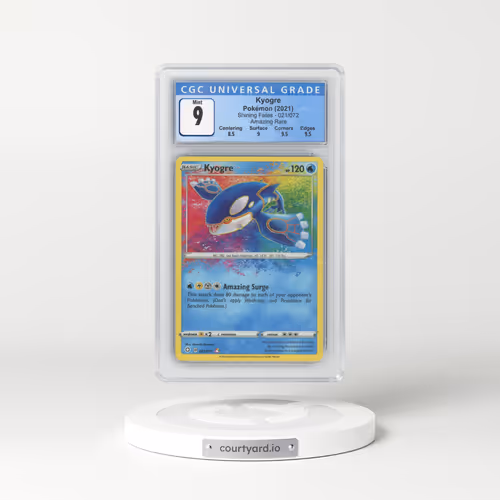 2021 Shining Fates #021/072 Kyogre - Amazing Rare (CGC 9 MINT)