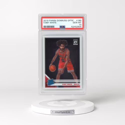 2019 Panini Donruss Optic #180 Coby White (PSA 10 GEM MINT)