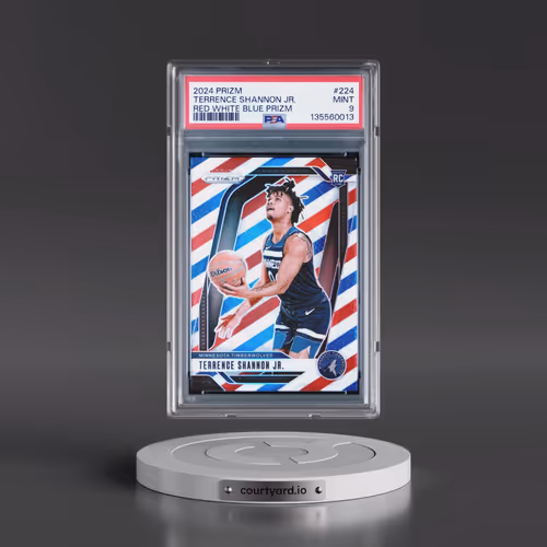 2024 Panini Prizm #224 Terrence Shannon Jr. - Red White Blue Prizm (PSA 9 MINT)