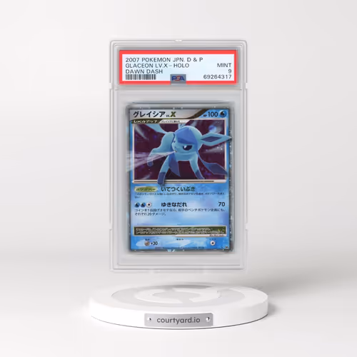 2007 Pokémon Diamond & Pearl Dawn Dash Glaceon LV.X - Holo (PSA 9 MINT)