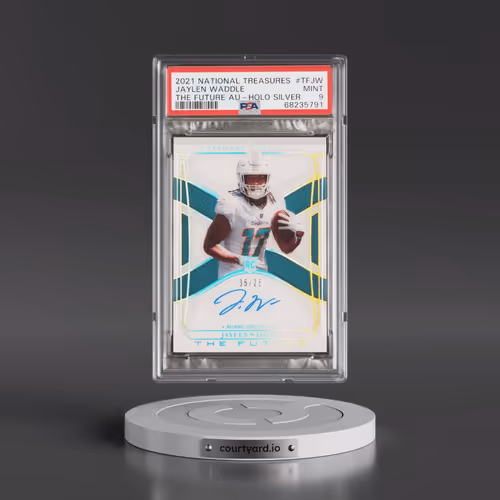 2021 Panini National Treasures the Future Autographs #TFJW Jaylen Waddle - Holo Silver (PSA 9 MINT)