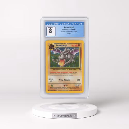 1999 Fossil #1/62 Aerodactyl - Galaxy Star Holo (CGC 8 NM-MT)