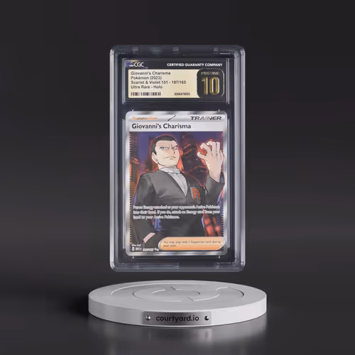 2023 Scarlet & Violet 151 - MEW EN #197/165 Giovanni's Charisma - Ultra Rare Holo (CGC 10 PRISTINE)