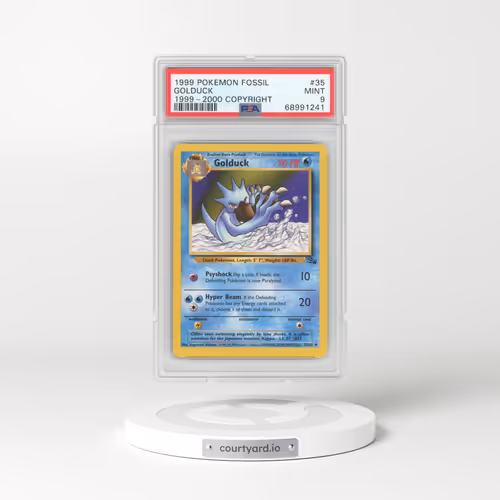 1999 Pokémon Fossil #35 Golduck - 1999-2000 Copyright (PSA 9 MINT)