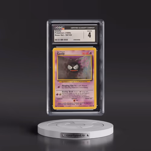 1999 Base Set #50/102 Gastly (CGC 4 VG-EX)