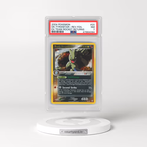 2004 Pokémon EX Team Rocket Returns #20 Dark Tyranitar - Reverse Foil (PSA 7 NM)