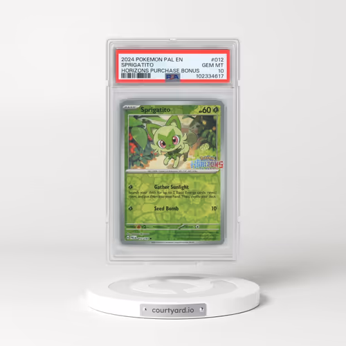 2024 Pokémon Pal EN-Paldea Evolved #012 Sprigatito - Pokemon Horizons Purchase Bonus (PSA 10 GEM MIN