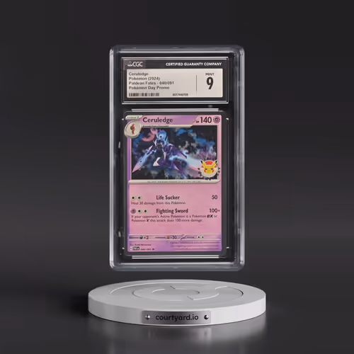 2024 Paldean Fates - PAF EN #040/091 Ceruledge - Pokémon Day Promo (Cosmos Holo) (CGC 9 MINT)