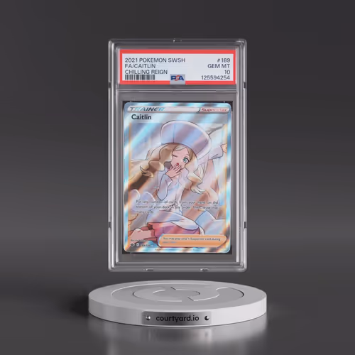2021 Pokémon Sword & Shield Chilling Reign #189 Caitlin - Full Art (PSA 10 GEM MINT)