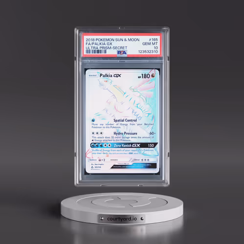 2018 Pokémon Sun & Moon Ultra Prism #165 Palkia GX - Holo Full Art Secret (PSA 10 GEM MINT)