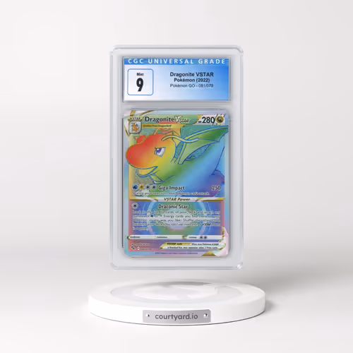 2022 Pokémon GO #081/078 Dragonite VSTAR - Holo Secret (CGC 9 MINT)