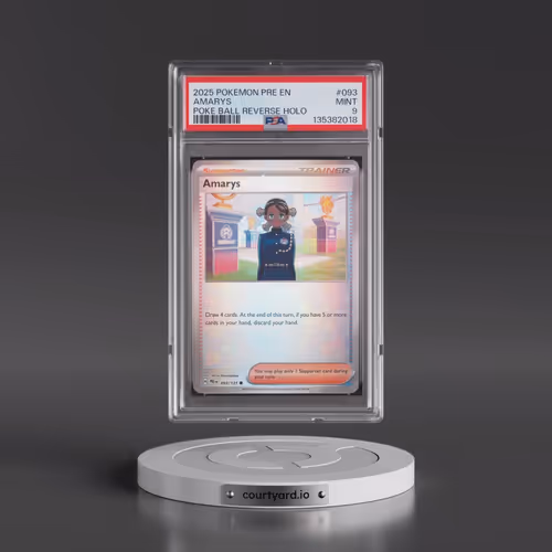 2025 Pokémon Pre EN-Prismatic Evolutions #093 Amarys - Reverse Holo Poke Ball (PSA 9 MINT)