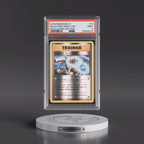 2016 Pokémon XY Evolutions #73 Blastoise Spirit Link - Reverse Foil (PSA 9 MINT)