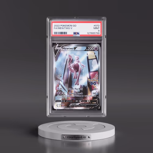 2022 Pokémon Go #072 Mewtwo V - Holo Full Art (PSA 9 MINT)