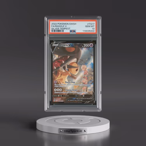 2022 Pokémon Sword & Shield Silver Tempest #TG17 Mawile V - Holo Full Art (PSA 10 GEM MINT)