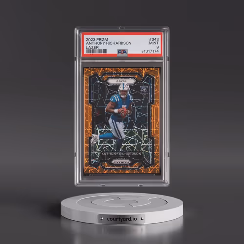 2023 Panini Prizm #343 Anthony Richardson - Lazer Prizm (PSA 9 MINT)